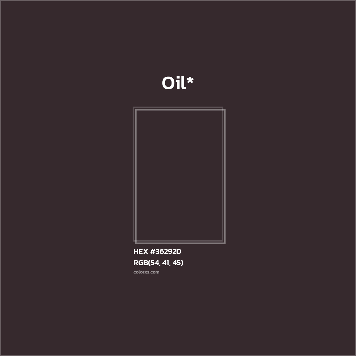 HEX #36292D Color Name, Color Code, Palettes, Similar Paints, Images