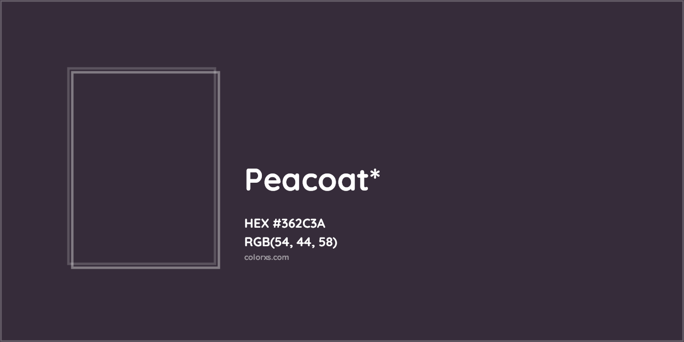 HEX #362C3A Color Name, Color Code, Palettes, Similar Paints, Images