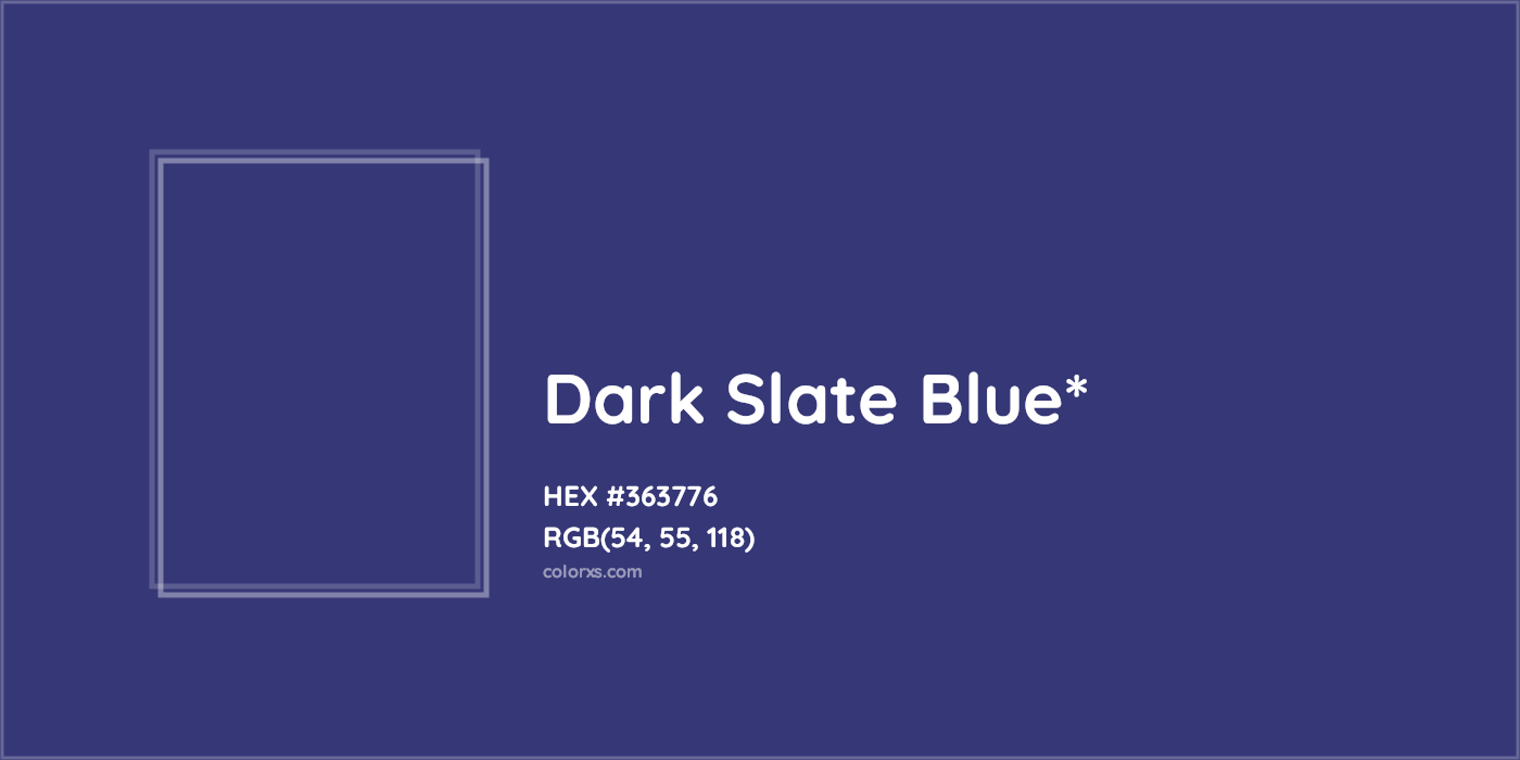 HEX #363776 Color Name, Color Code, Palettes, Similar Paints, Images
