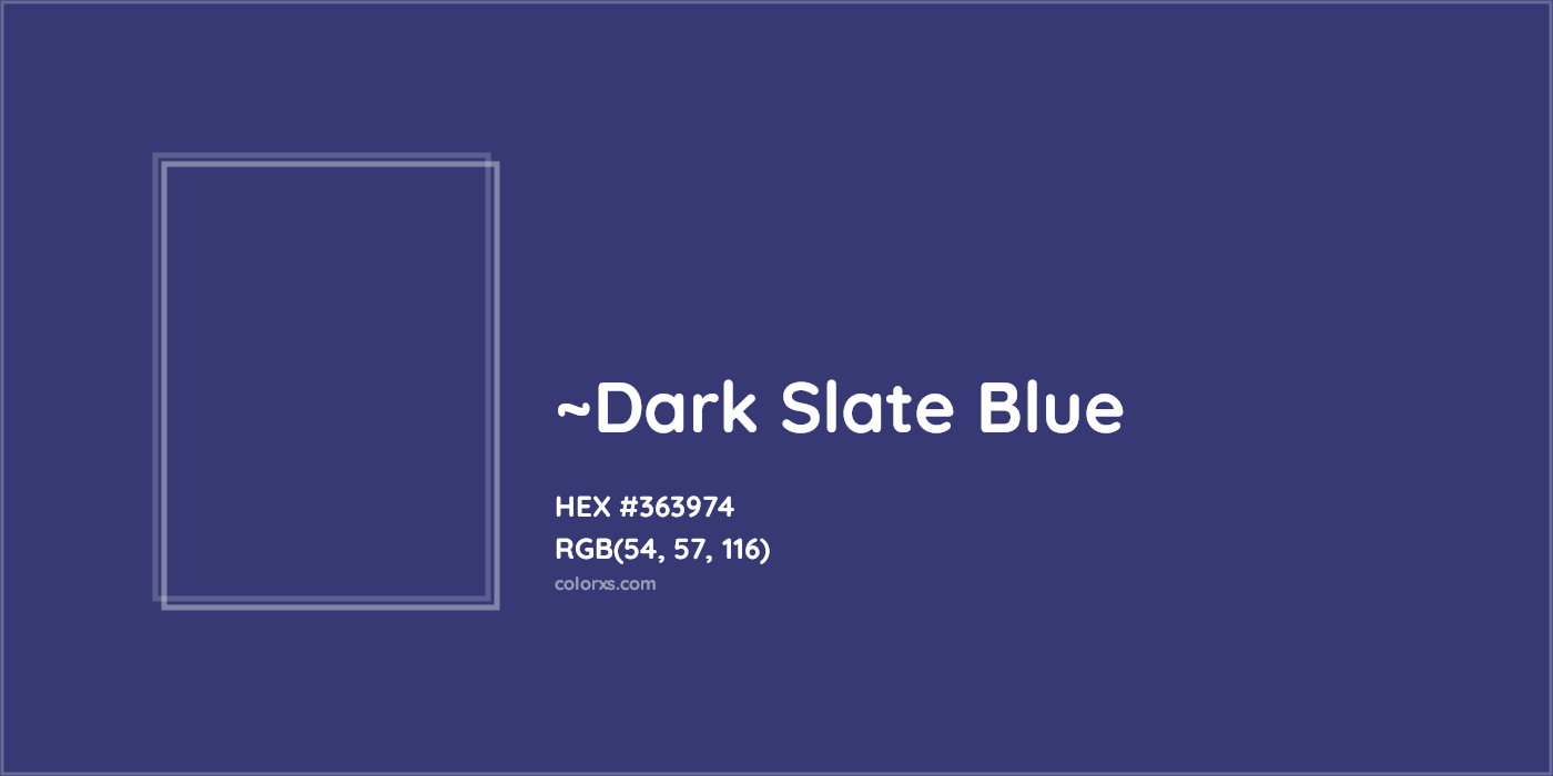 HEX #363974 Color Name, Color Code, Palettes, Similar Paints, Images