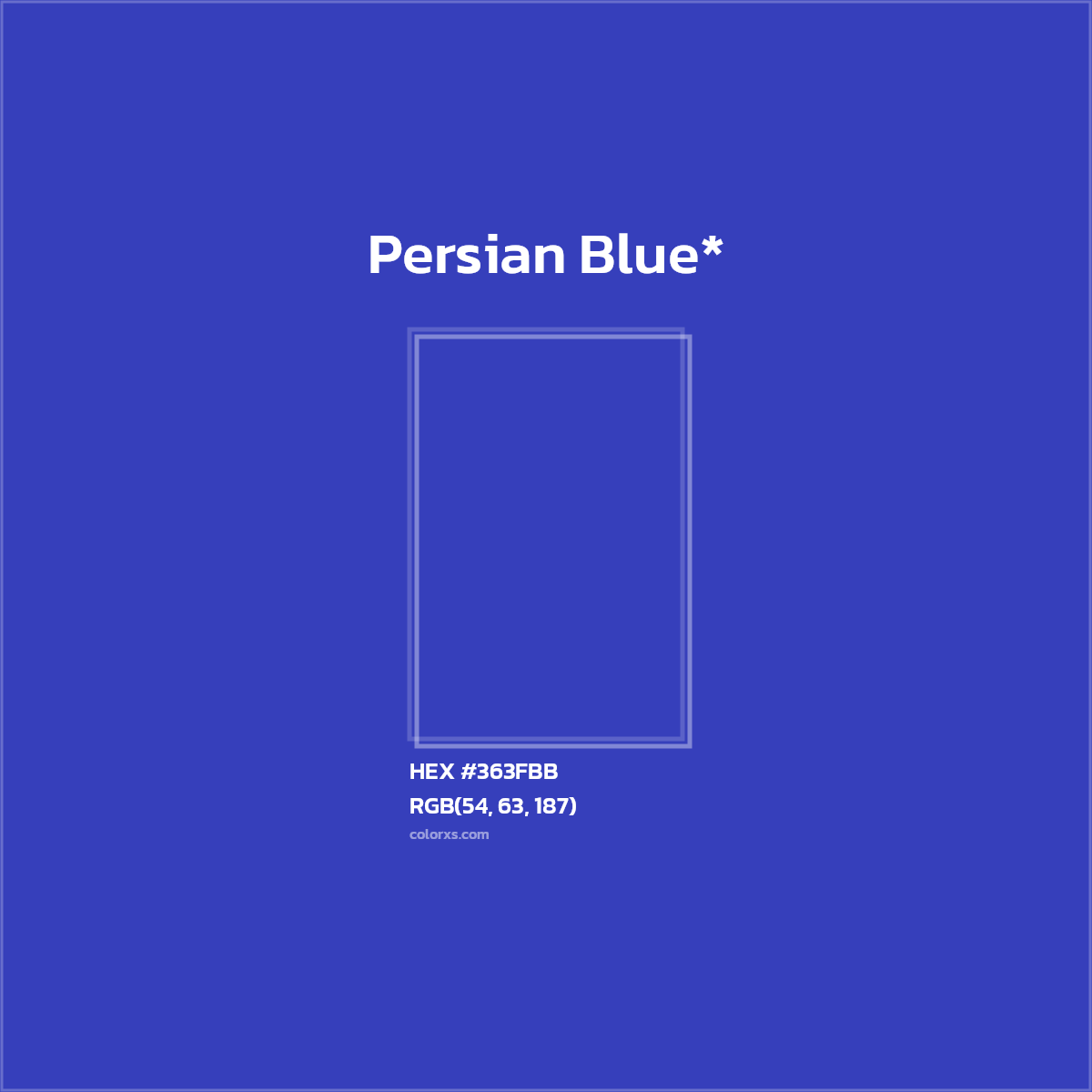 HEX #363FBB Color Name, Color Code, Palettes, Similar Paints, Images