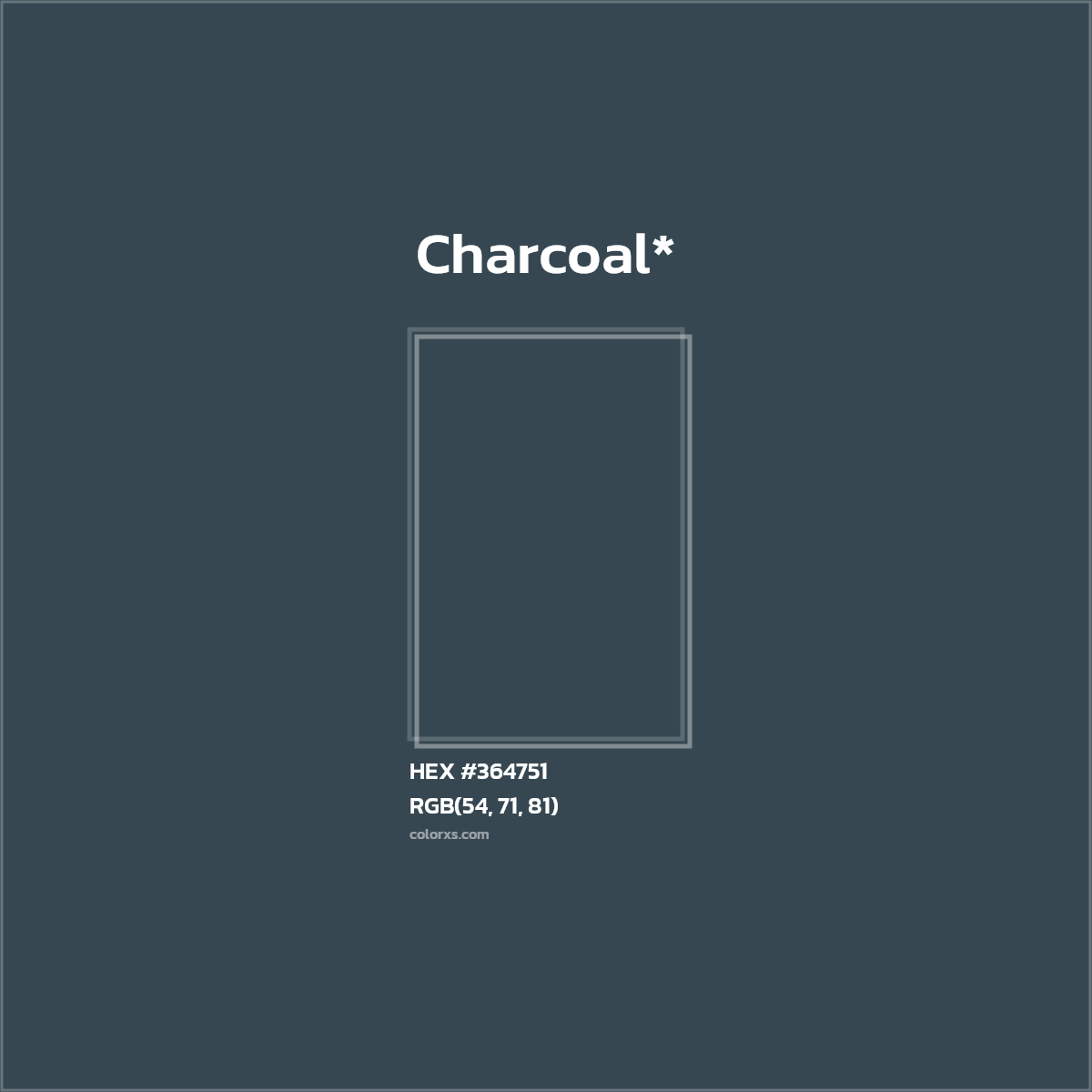 HEX #364751 Color Name, Color Code, Palettes, Similar Paints, Images