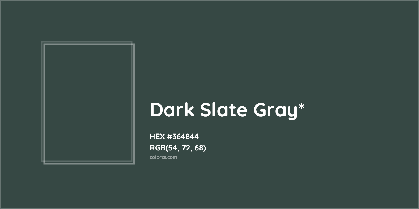 HEX #364844 Color Name, Color Code, Palettes, Similar Paints, Images