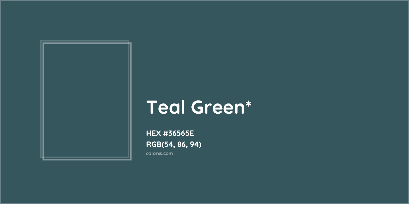 HEX #36565E Color Name, Color Code, Palettes, Similar Paints, Images
