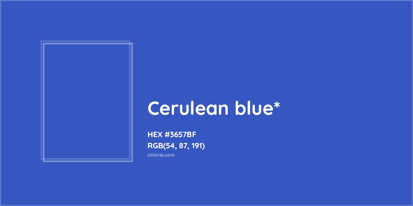 HEX #3657BF Color Name, Color Code, Palettes, Similar Paints, Images