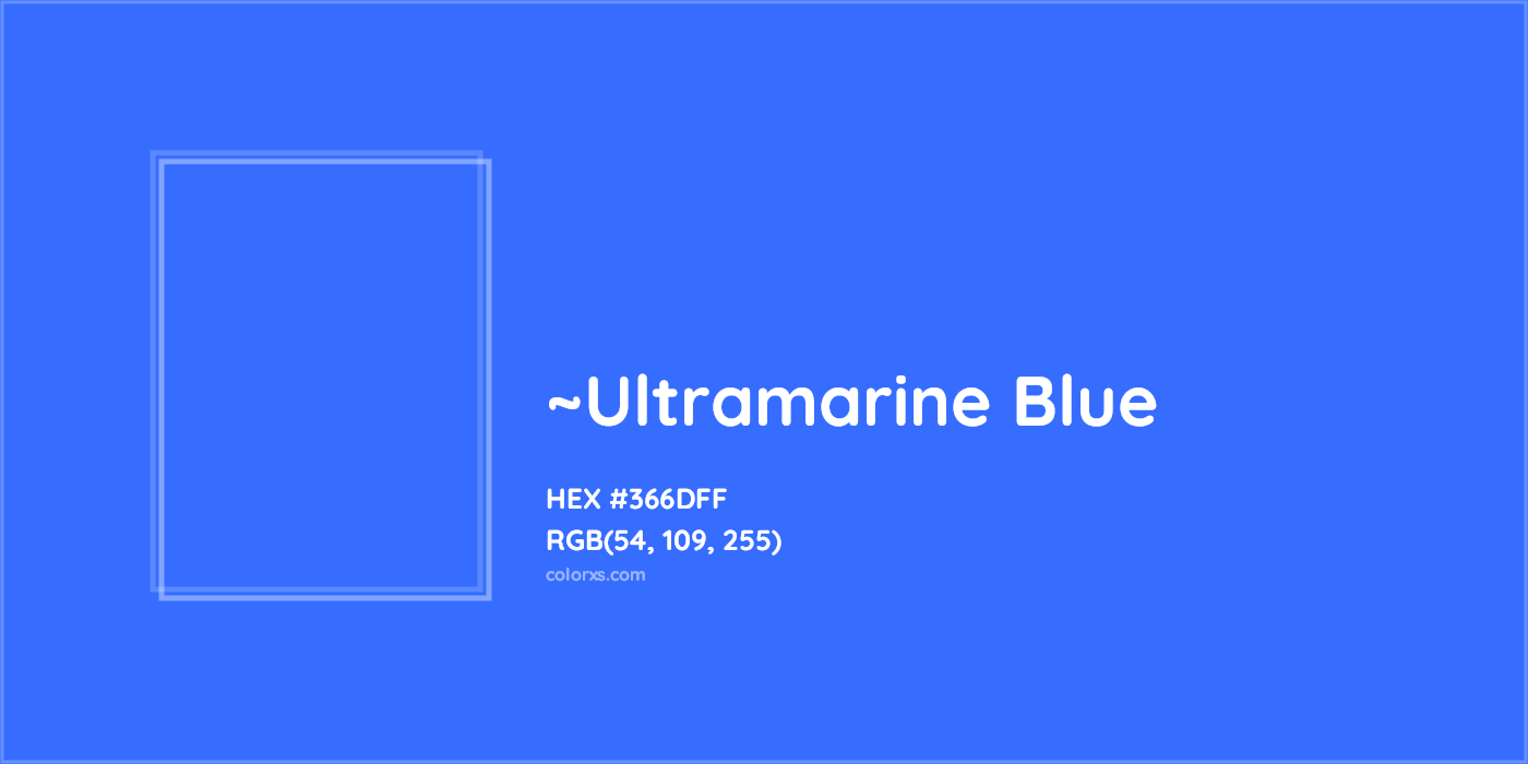 HEX #366DFF Color Name, Color Code, Palettes, Similar Paints, Images