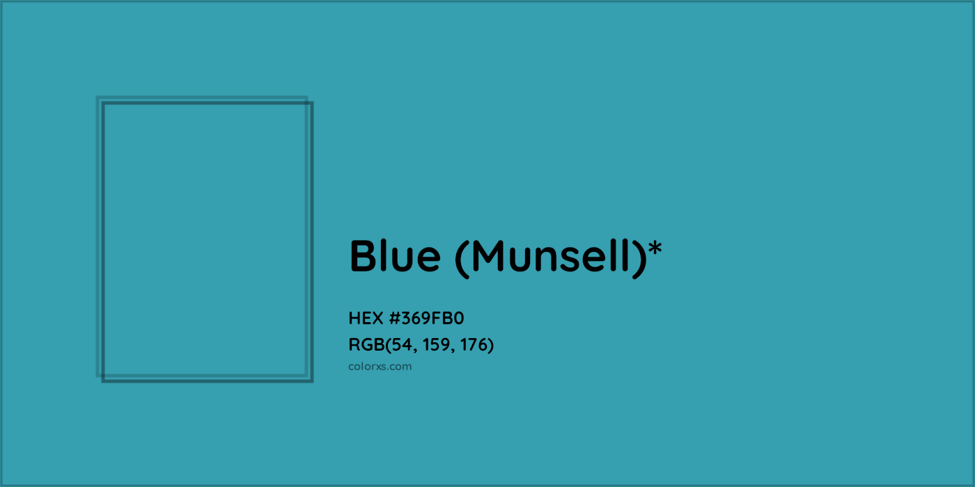 HEX #369FB0 Color Name, Color Code, Palettes, Similar Paints, Images