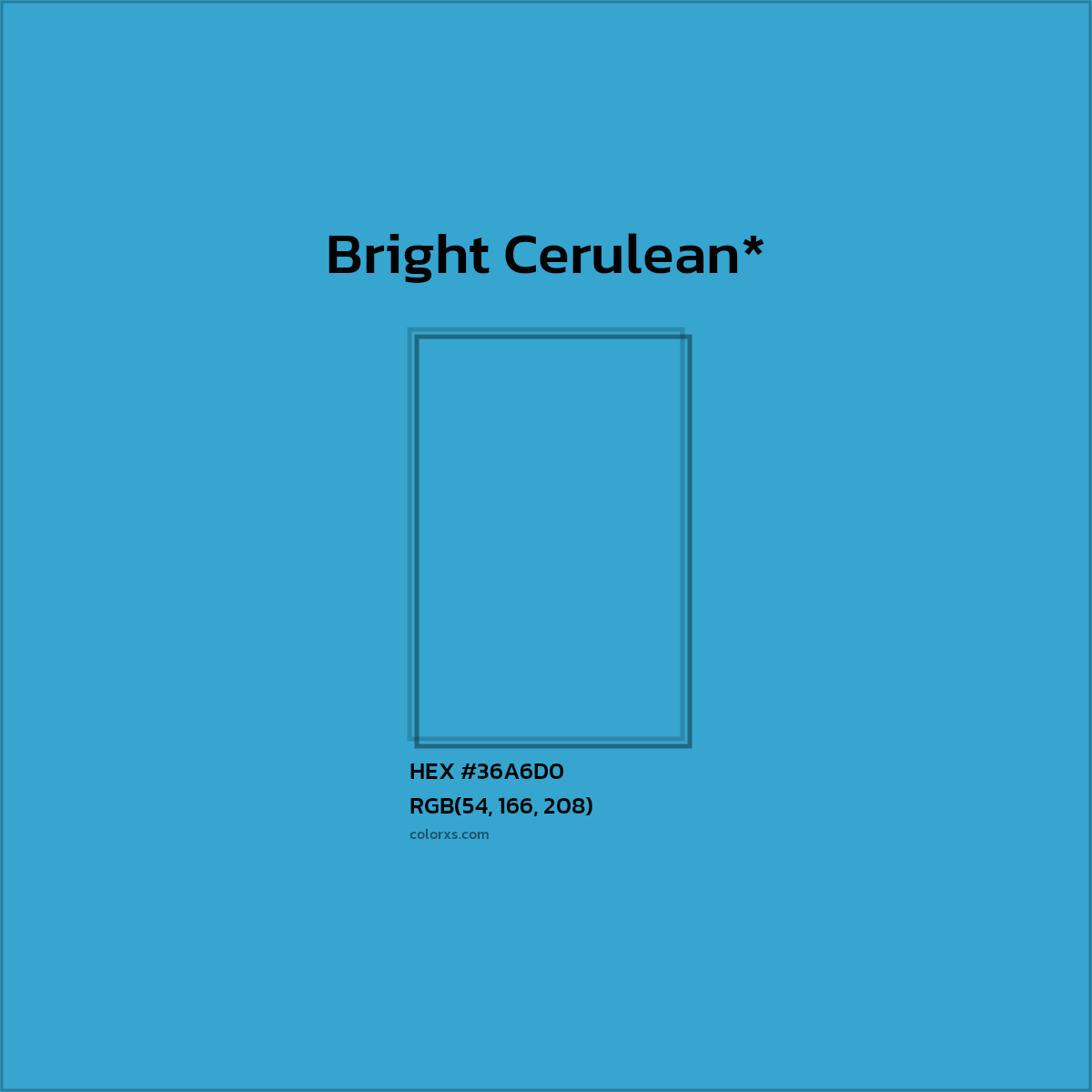 HEX #36A6D0 Color Name, Color Code, Palettes, Similar Paints, Images