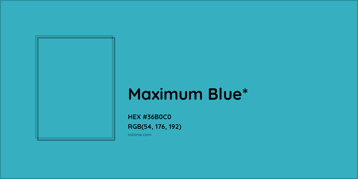 HEX #36B0C0 Color Name, Color Code, Palettes, Similar Paints, Images