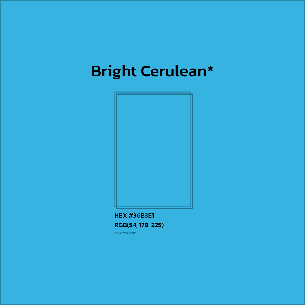 #36B3E1 hex color. RGB, RYB, CMYK, HSL, HSV codes and color conversions. Matching color names, palettes, paints.
