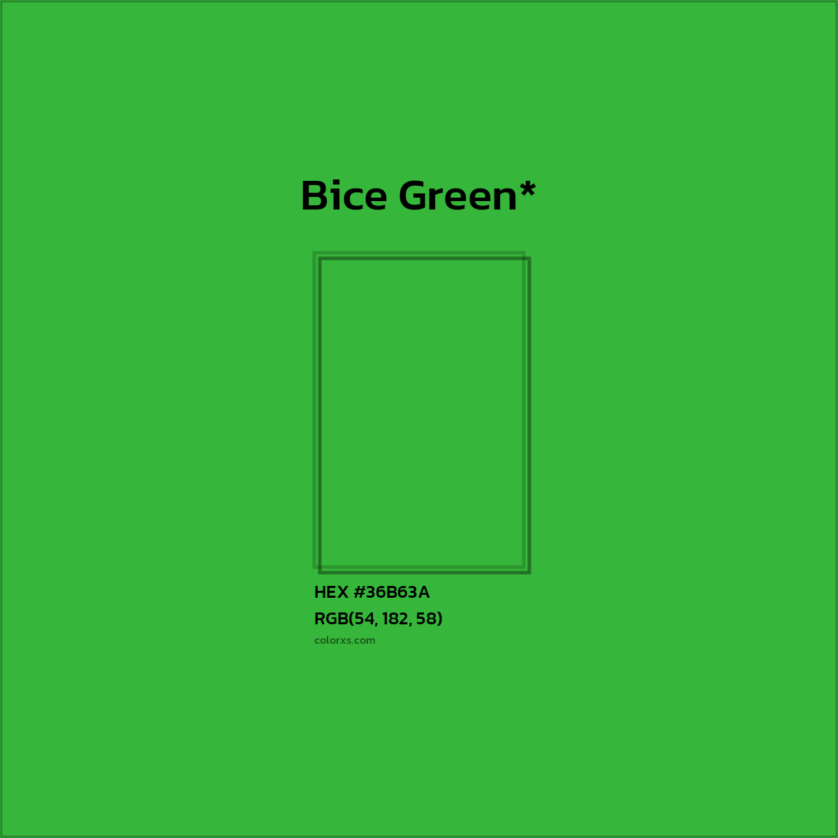 HEX #36B63A Color Name, Color Code, Palettes, Similar Paints, Images