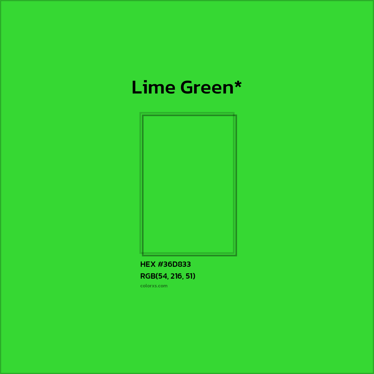 HEX #36D833 Color Name, Color Code, Palettes, Similar Paints, Images