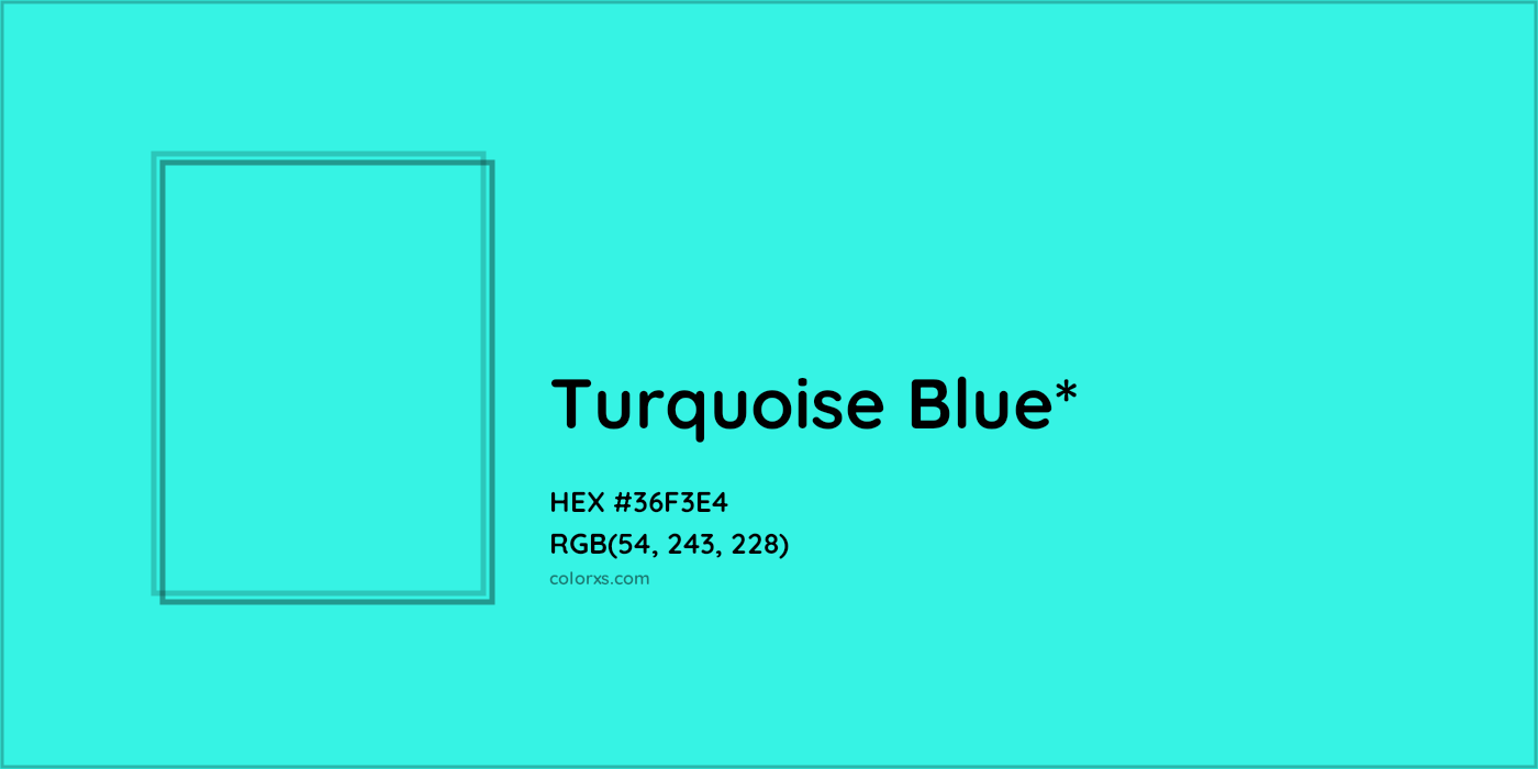 HEX #36F3E4 Color Name, Color Code, Palettes, Similar Paints, Images