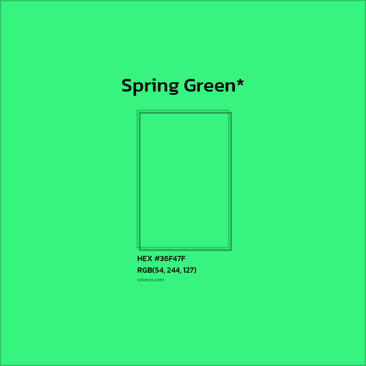 HEX #36F47F Color Name, Color Code, Palettes, Similar Paints, Images