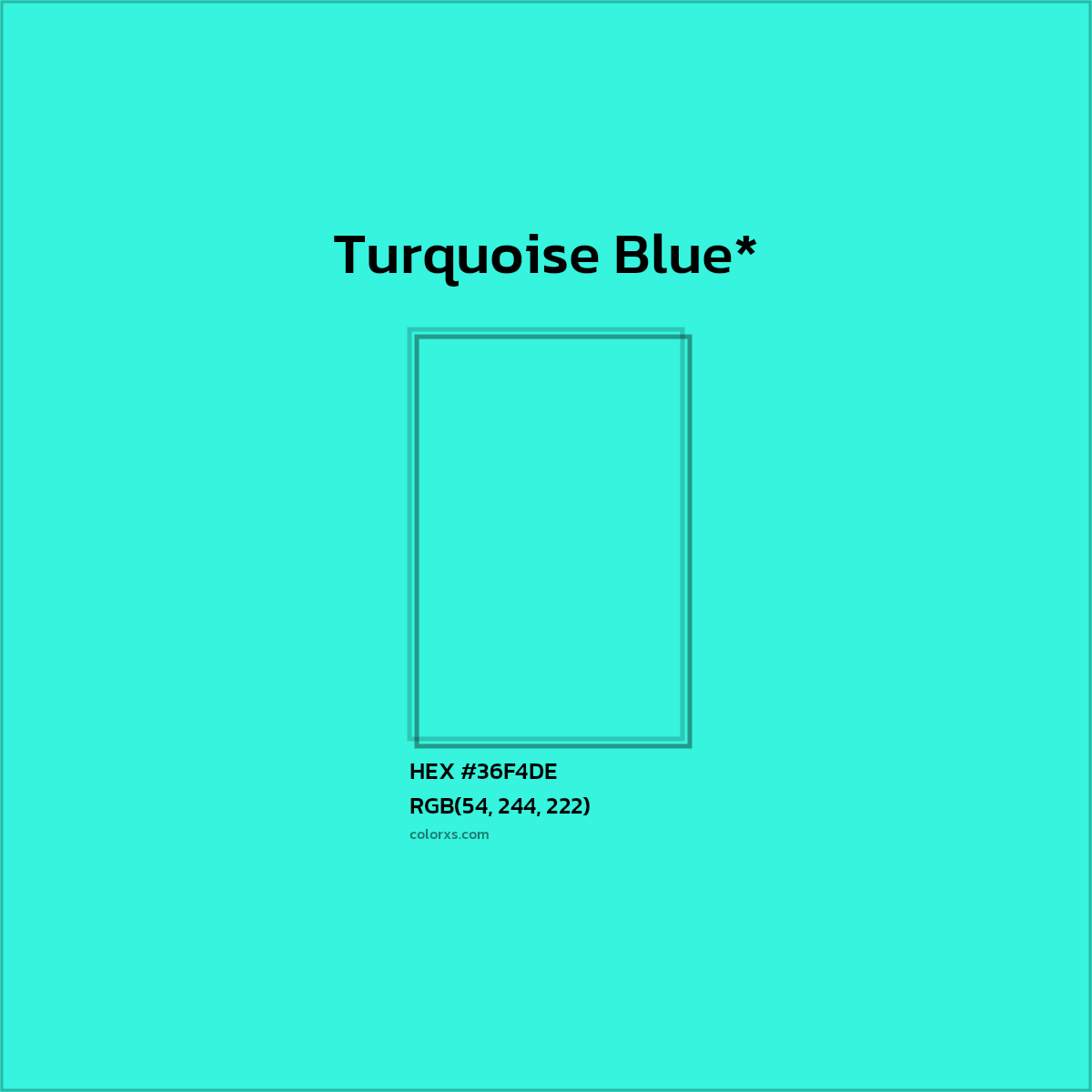 HEX #36F4DE Color Name, Color Code, Palettes, Similar Paints, Images