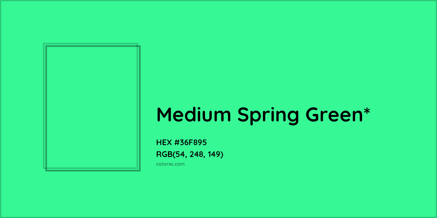 HEX #36F895 Color Name, Color Code, Palettes, Similar Paints, Images
