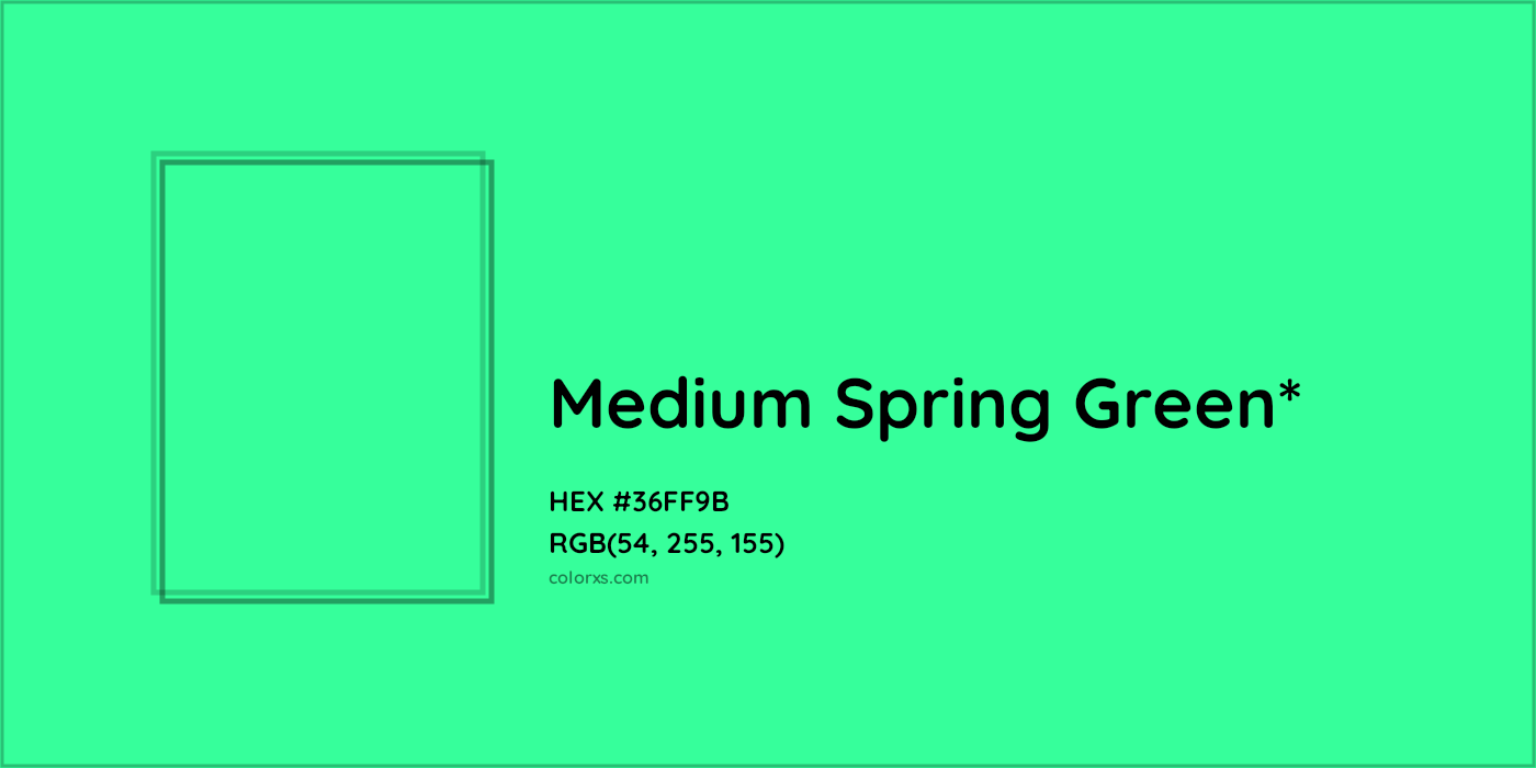 HEX #36FF9B Color Name, Color Code, Palettes, Similar Paints, Images