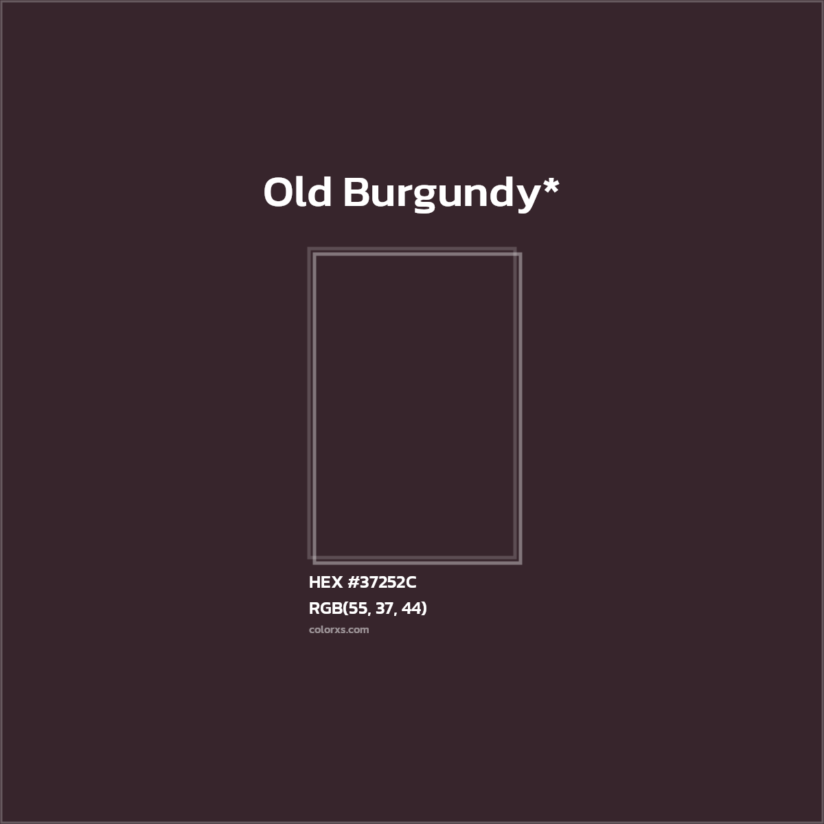 HEX #37252C Color Name, Color Code, Palettes, Similar Paints, Images