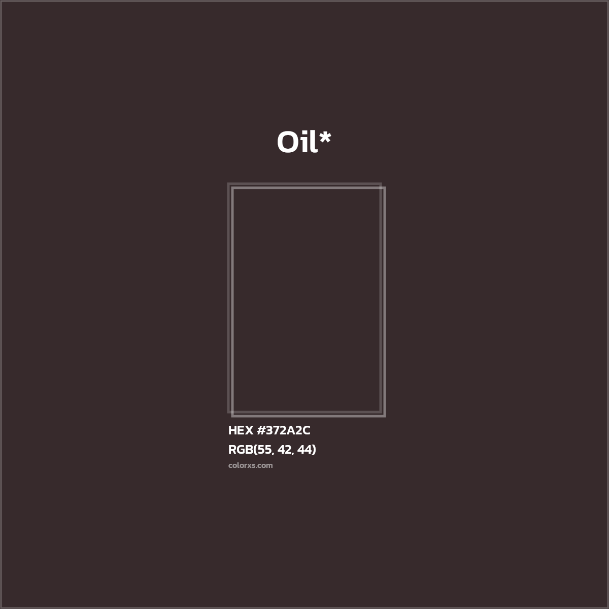 HEX #372A2C Color Name, Color Code, Palettes, Similar Paints, Images
