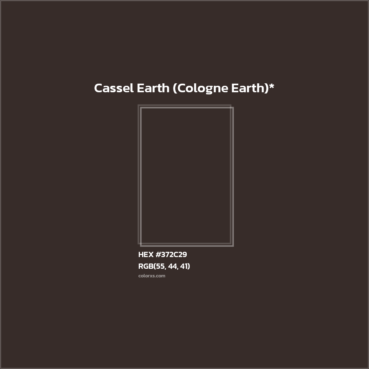 HEX #372C29 Color Name, Color Code, Palettes, Similar Paints, Images