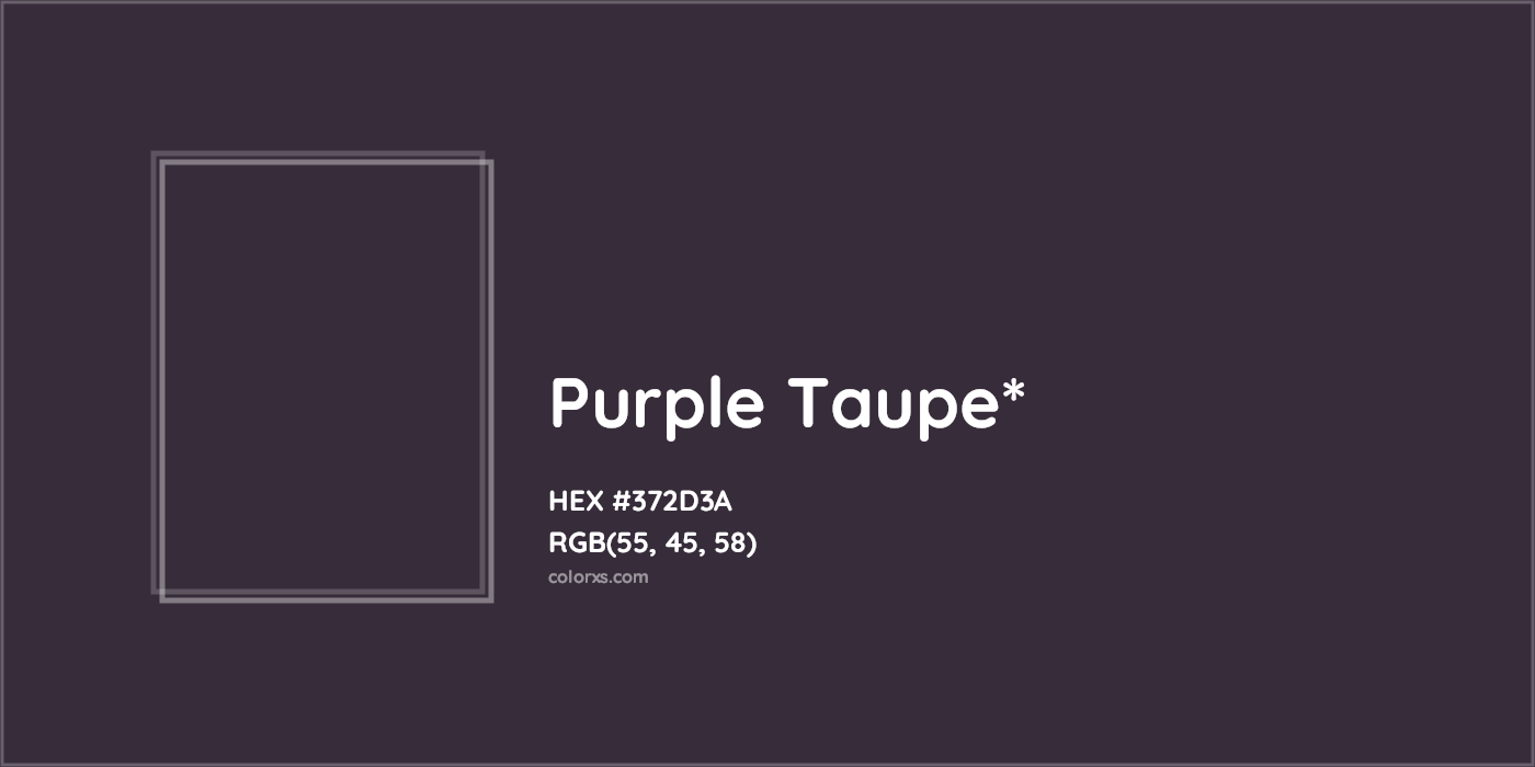 HEX #372D3A Color Name, Color Code, Palettes, Similar Paints, Images