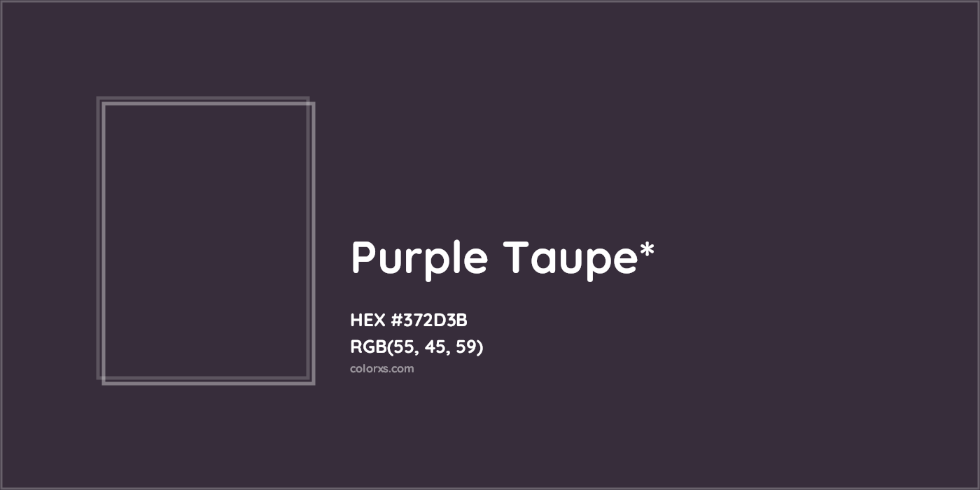HEX #372D3B Color Name, Color Code, Palettes, Similar Paints, Images