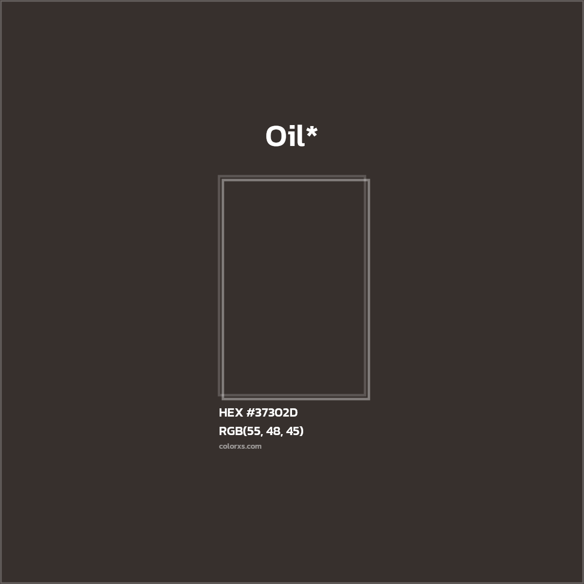 HEX #37302D Color Name, Color Code, Palettes, Similar Paints, Images
