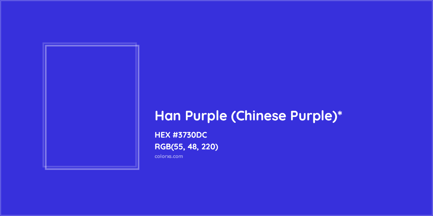 HEX #3730DC Color Name, Color Code, Palettes, Similar Paints, Images