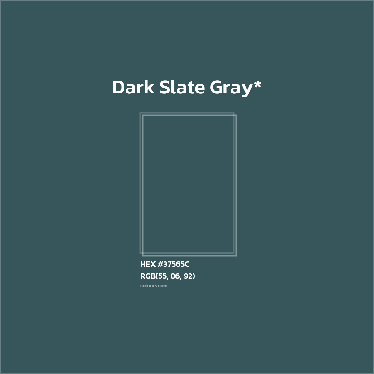HEX #37565C Color Name, Color Code, Palettes, Similar Paints, Images