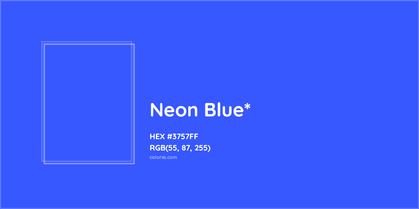 HEX #3757FF Color Name, Color Code, Palettes, Similar Paints, Images