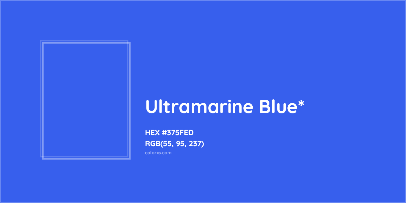 HEX #375FED Color Name, Color Code, Palettes, Similar Paints, Images