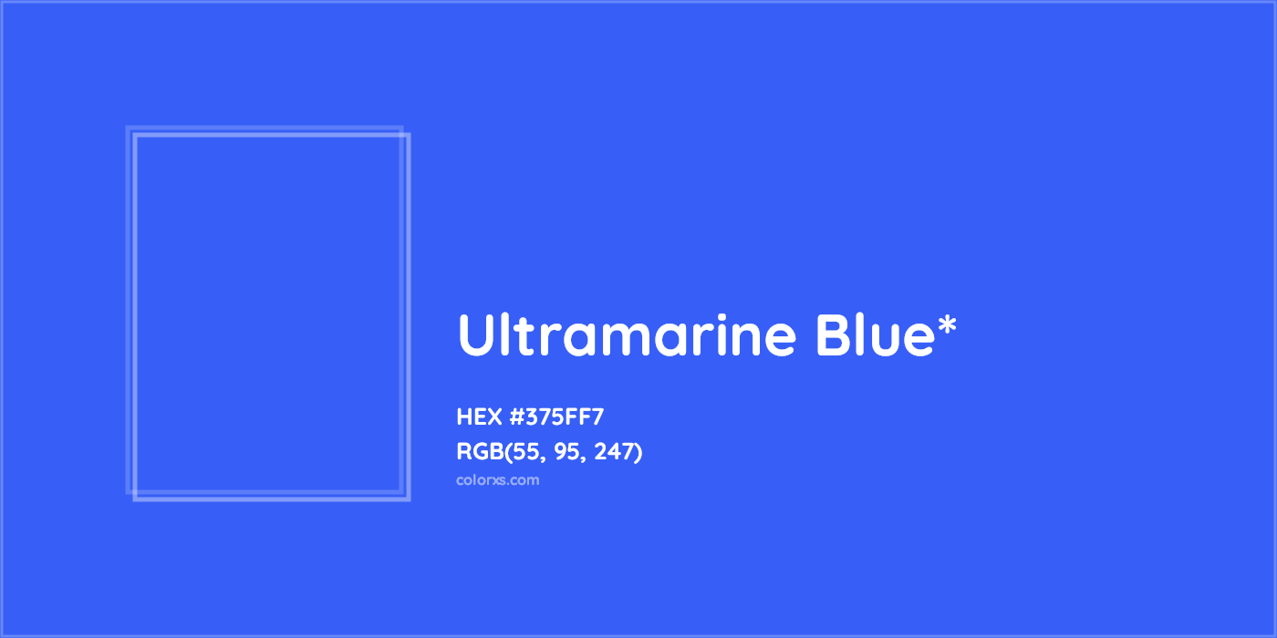 HEX #375FF7 Color Name, Color Code, Palettes, Similar Paints, Images