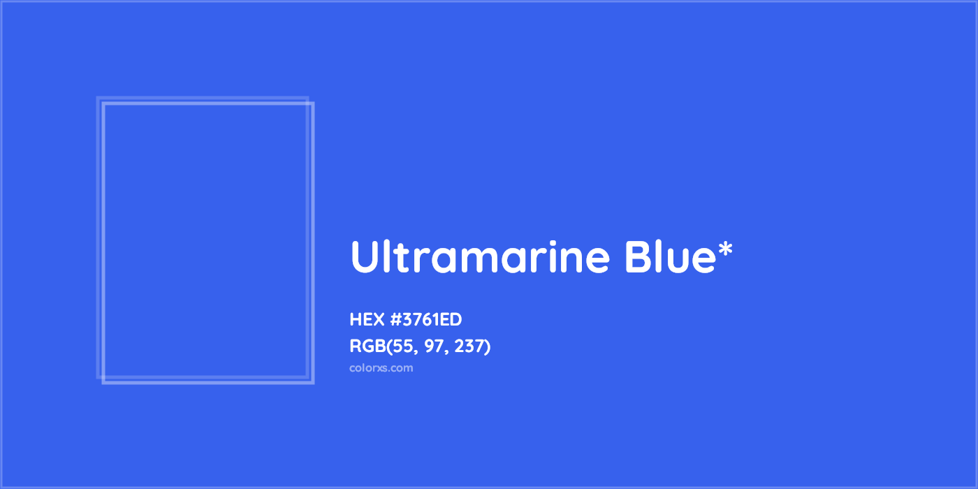 HEX #3761ED Color Name, Color Code, Palettes, Similar Paints, Images