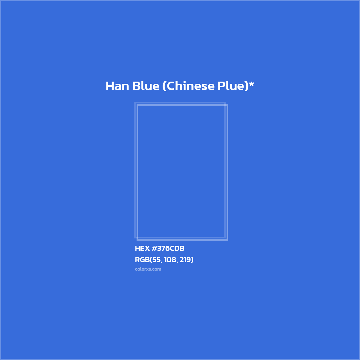 HEX #376CDB Color Name, Color Code, Palettes, Similar Paints, Images