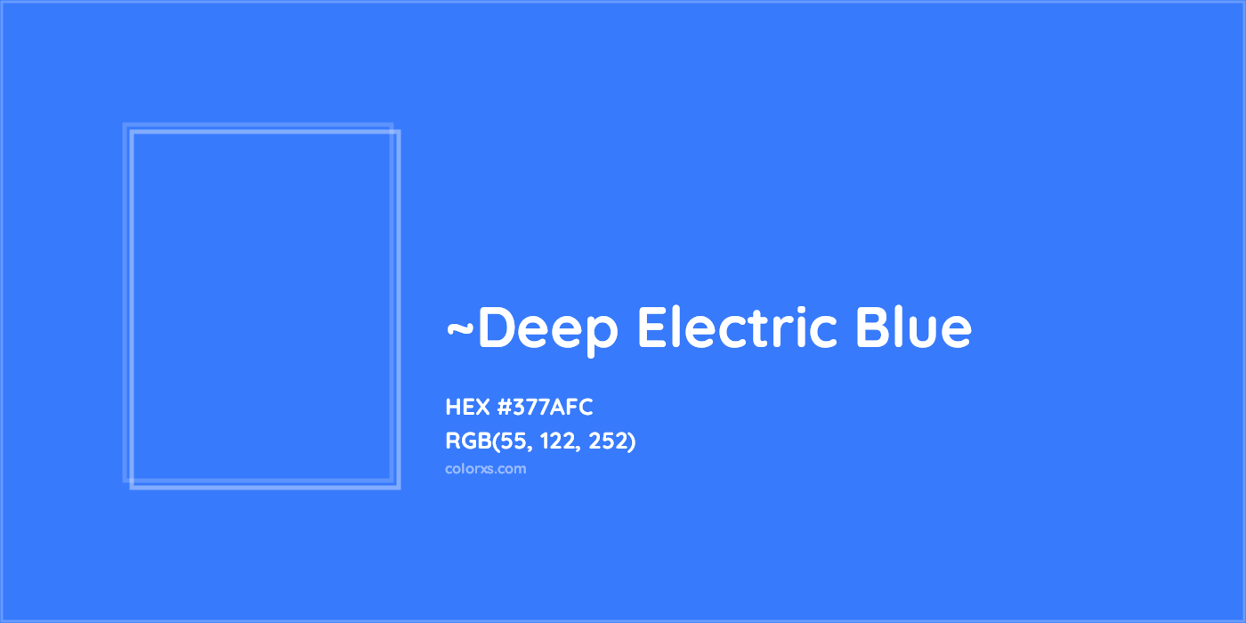 HEX #377AFC Color Name, Color Code, Palettes, Similar Paints, Images