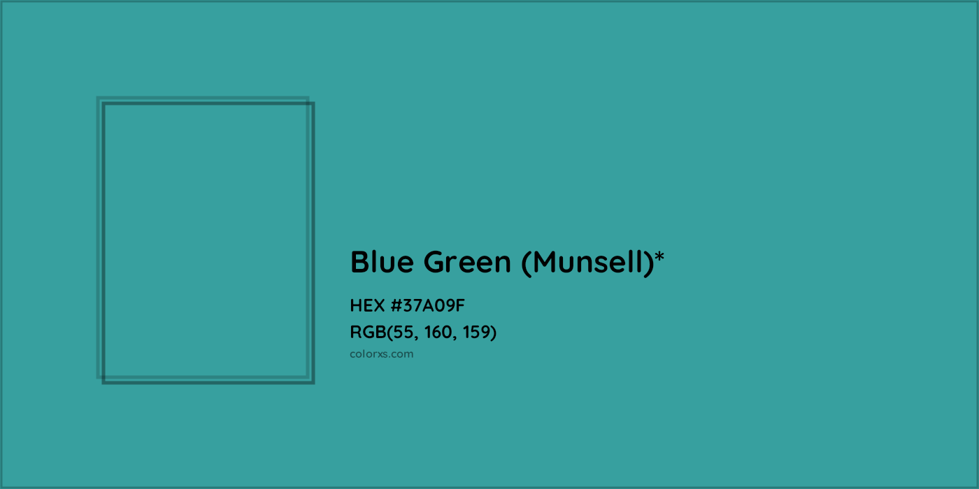 HEX #37A09F Color Name, Color Code, Palettes, Similar Paints, Images