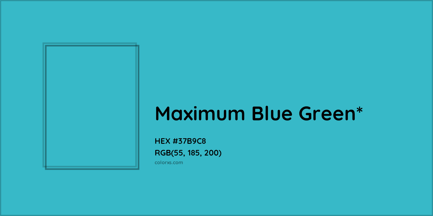 HEX #37B9C8 Color Name, Color Code, Palettes, Similar Paints, Images