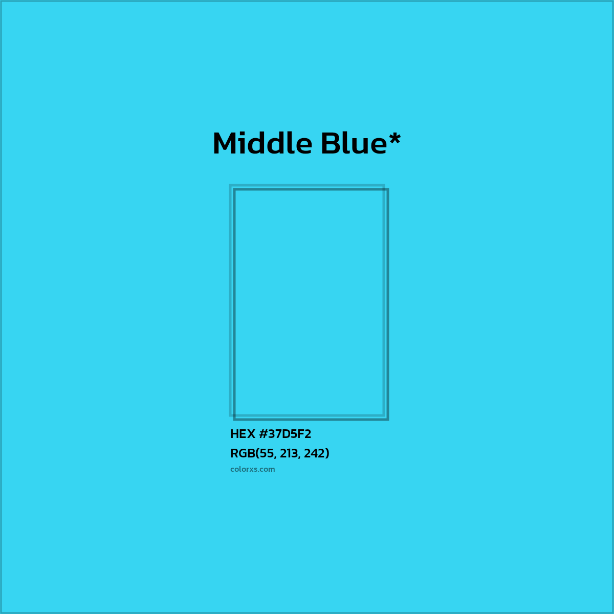 HEX #37D5F2 Color Name, Color Code, Palettes, Similar Paints, Images