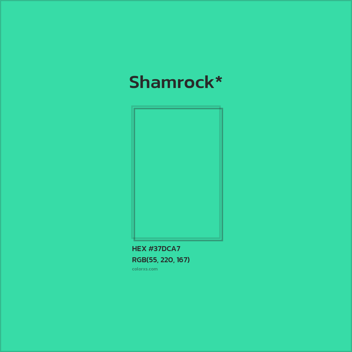 HEX #37DCA7 Color Name, Color Code, Palettes, Similar Paints, Images