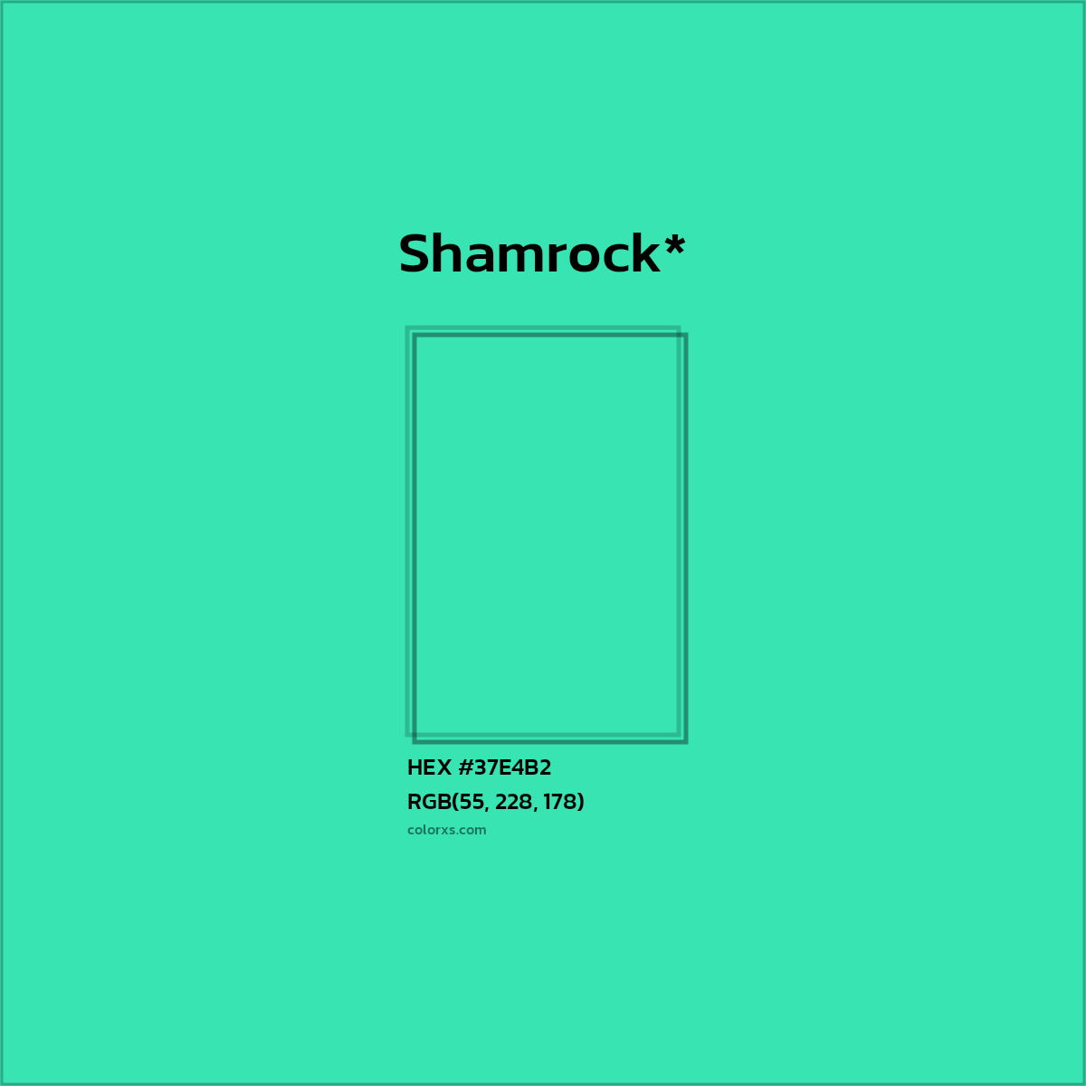 HEX #37E4B2 Color Name, Color Code, Palettes, Similar Paints, Images