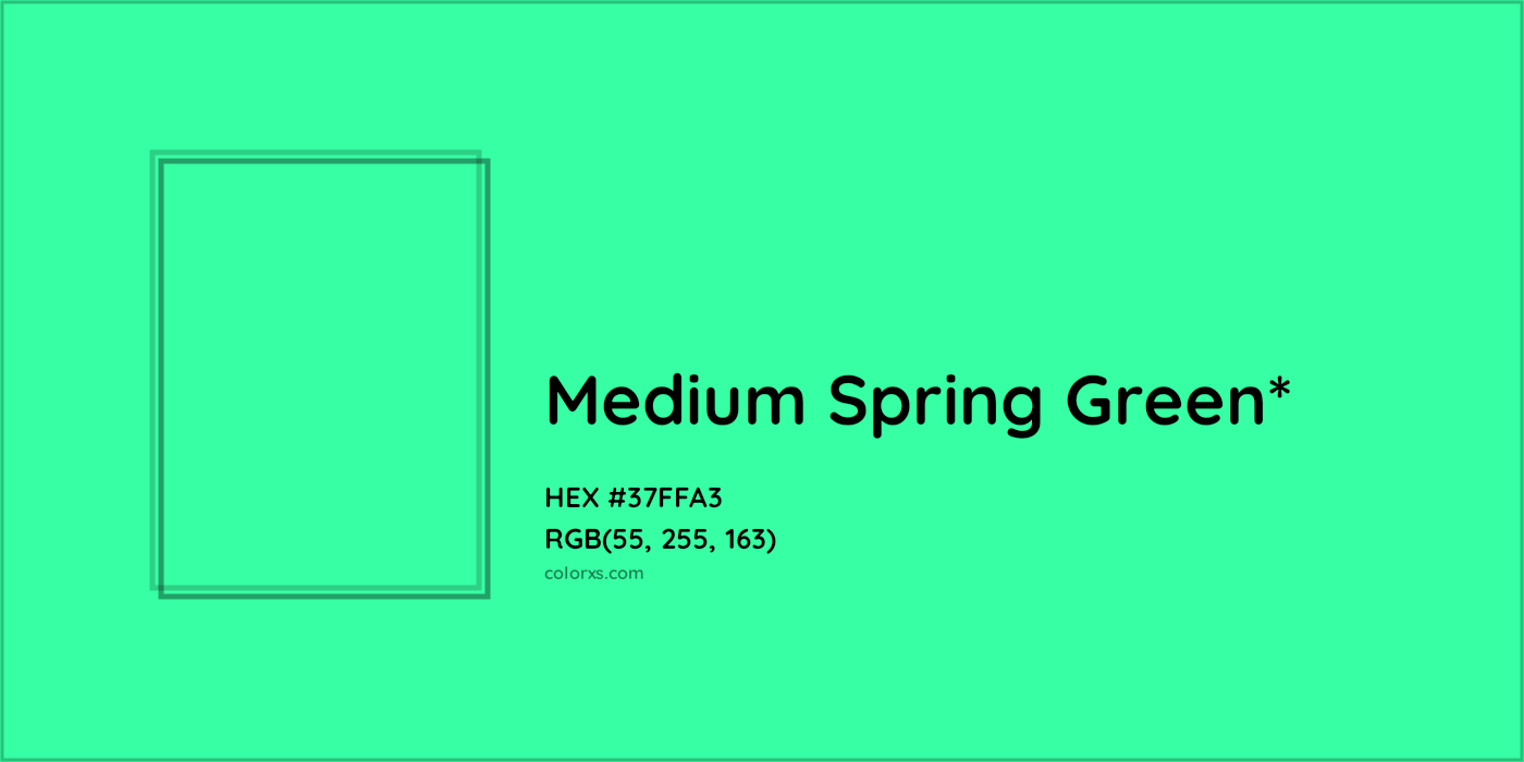 HEX #37FFA3 Color Name, Color Code, Palettes, Similar Paints, Images