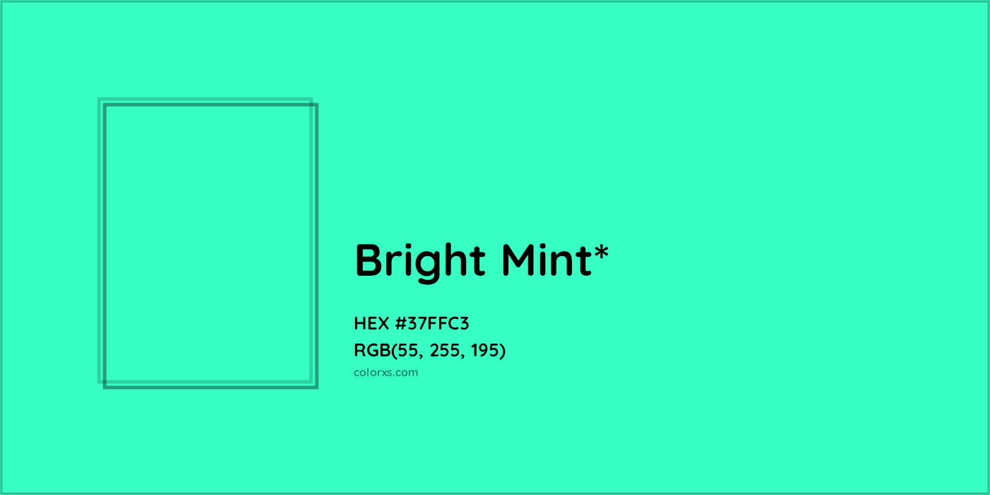 HEX #37FFC3 Color Name, Color Code, Palettes, Similar Paints, Images