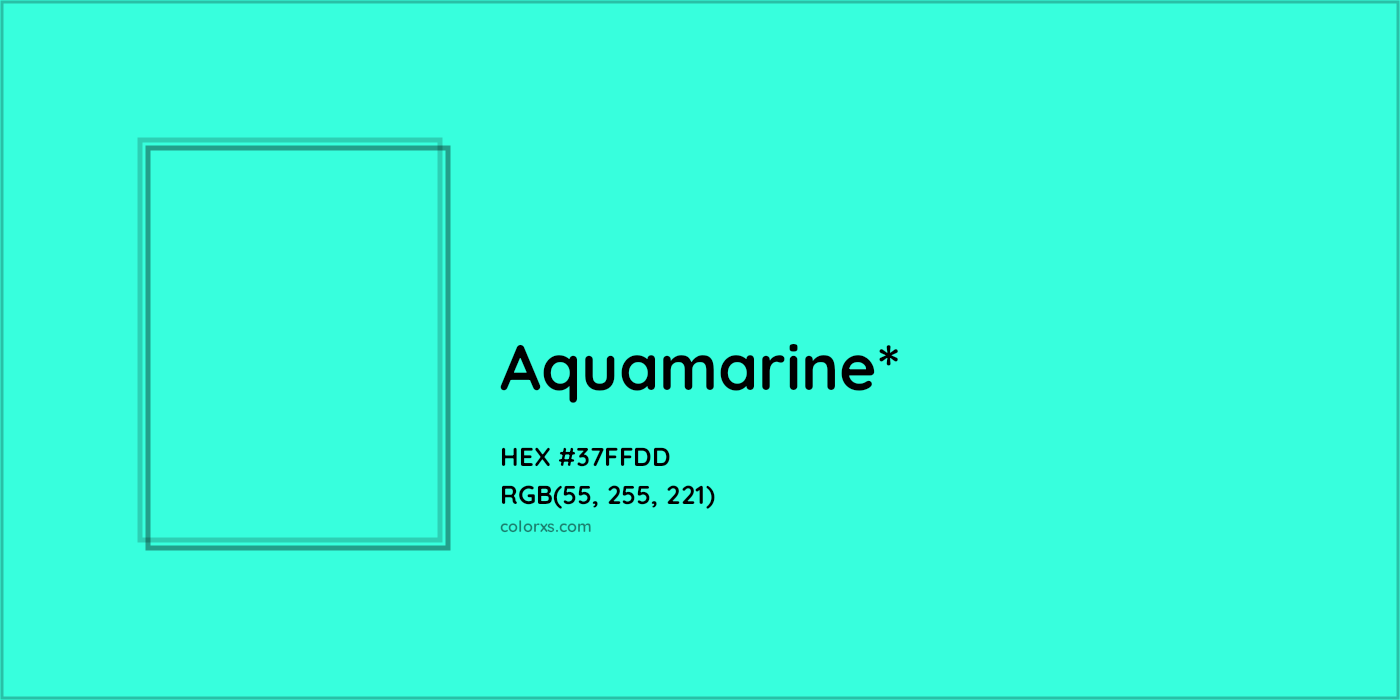 HEX #37FFDD Color Name, Color Code, Palettes, Similar Paints, Images