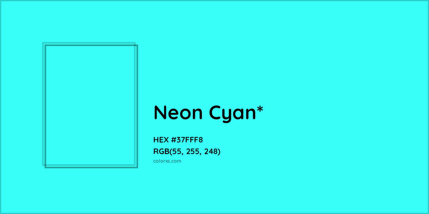 HEX #37FFF8 Color Name, Color Code, Palettes, Similar Paints, Images