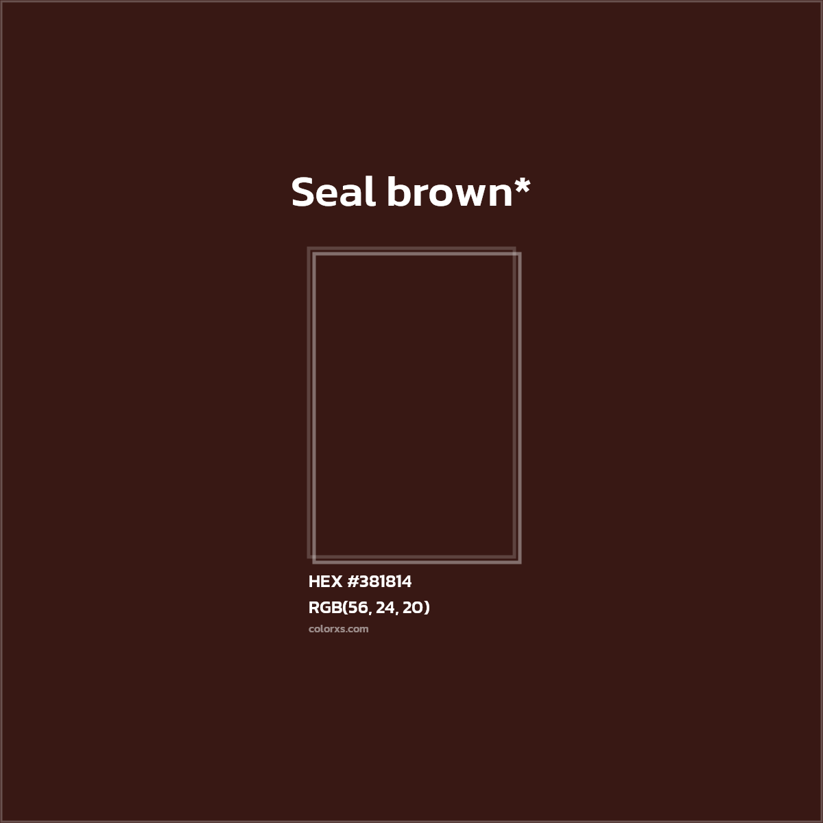 HEX #381814 Color Name, Color Code, Palettes, Similar Paints, Images