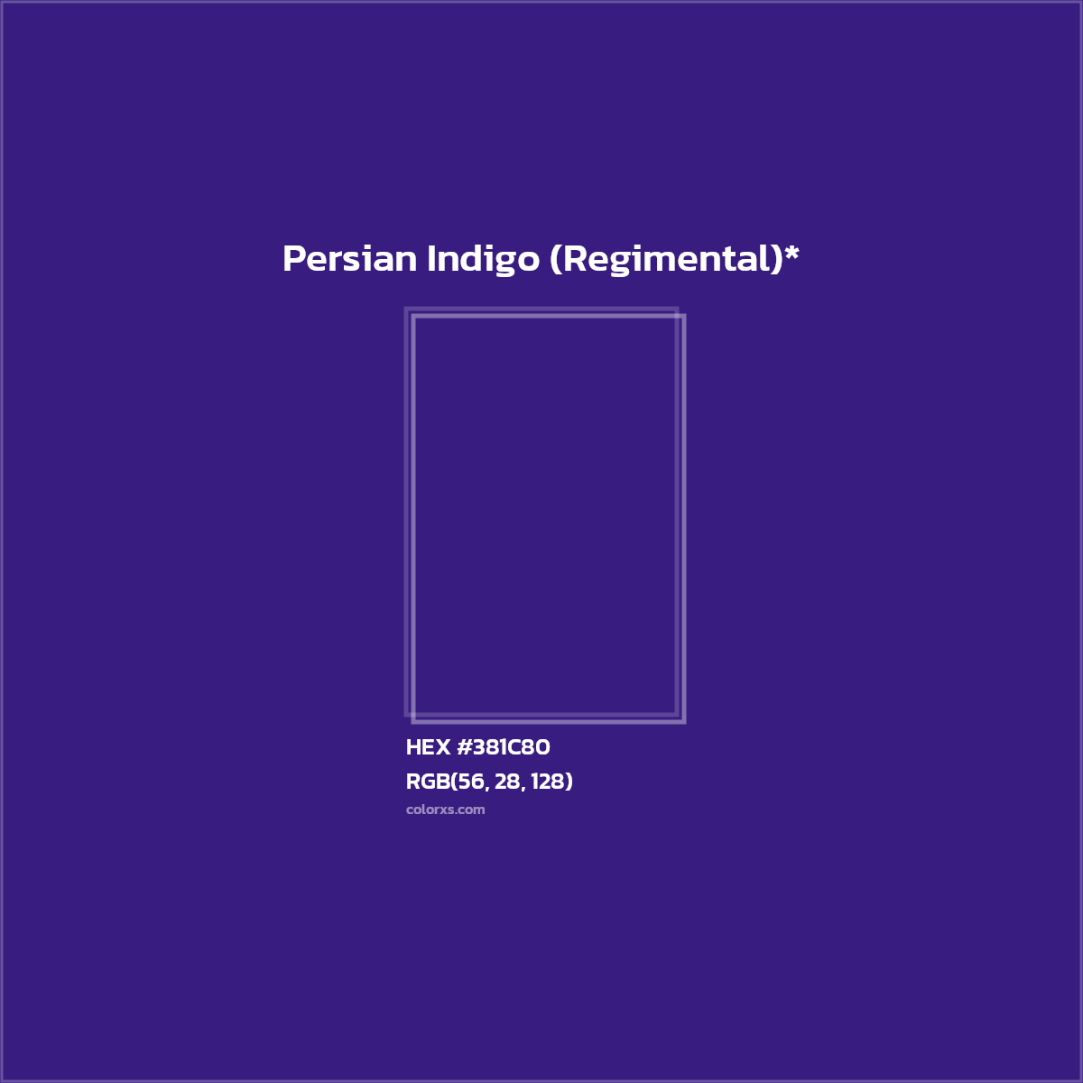 HEX #381C80 Color Name, Color Code, Palettes, Similar Paints, Images