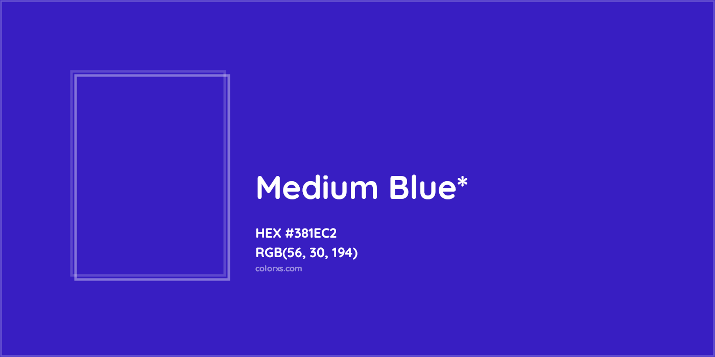 HEX #381EC2 Color Name, Color Code, Palettes, Similar Paints, Images