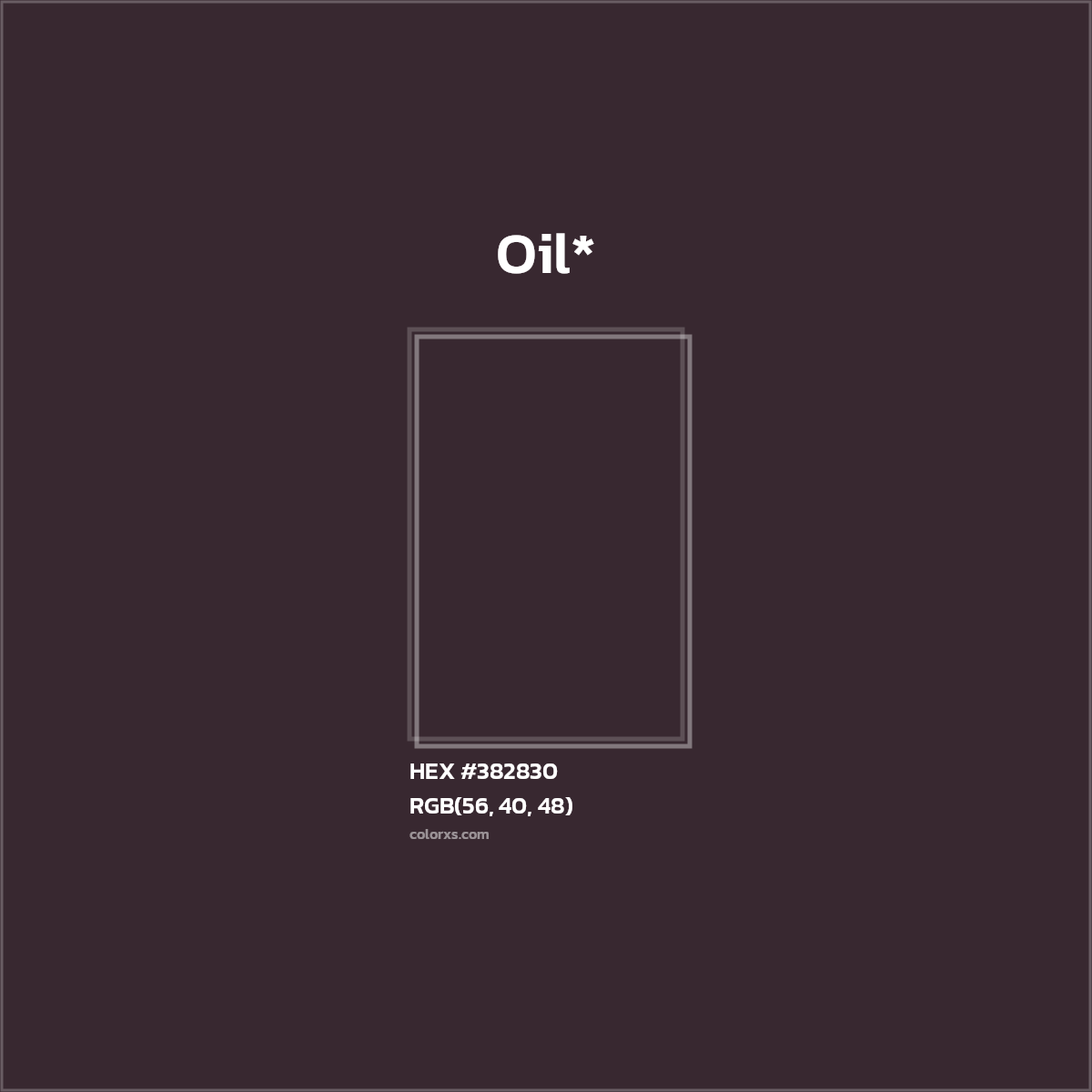 HEX #382830 Color Name, Color Code, Palettes, Similar Paints, Images