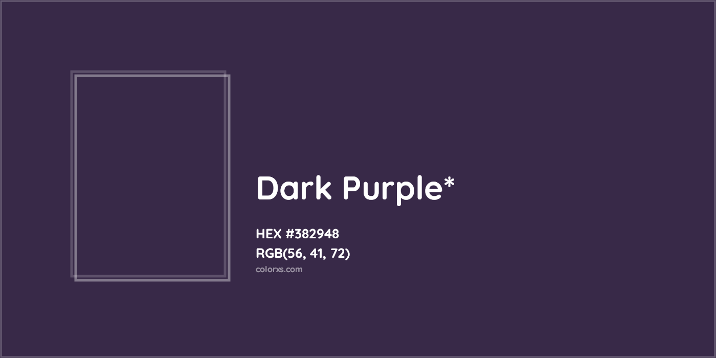 HEX #382948 Color Name, Color Code, Palettes, Similar Paints, Images