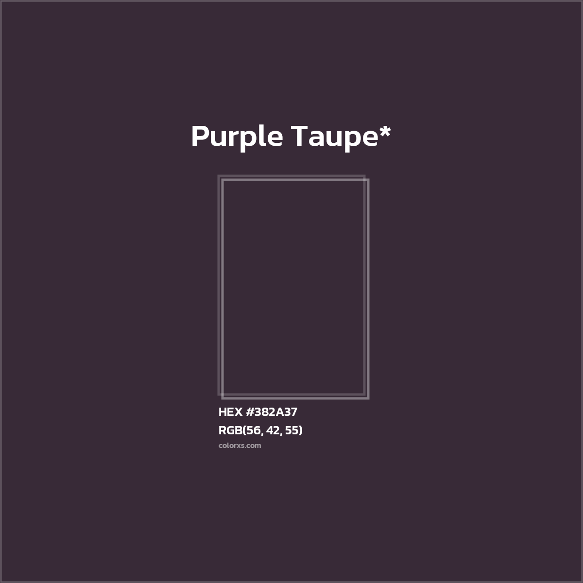 HEX #382A37 Color Name, Color Code, Palettes, Similar Paints, Images